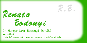 renato bodonyi business card