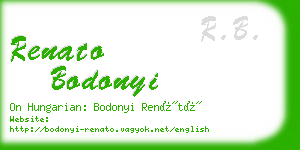 renato bodonyi business card